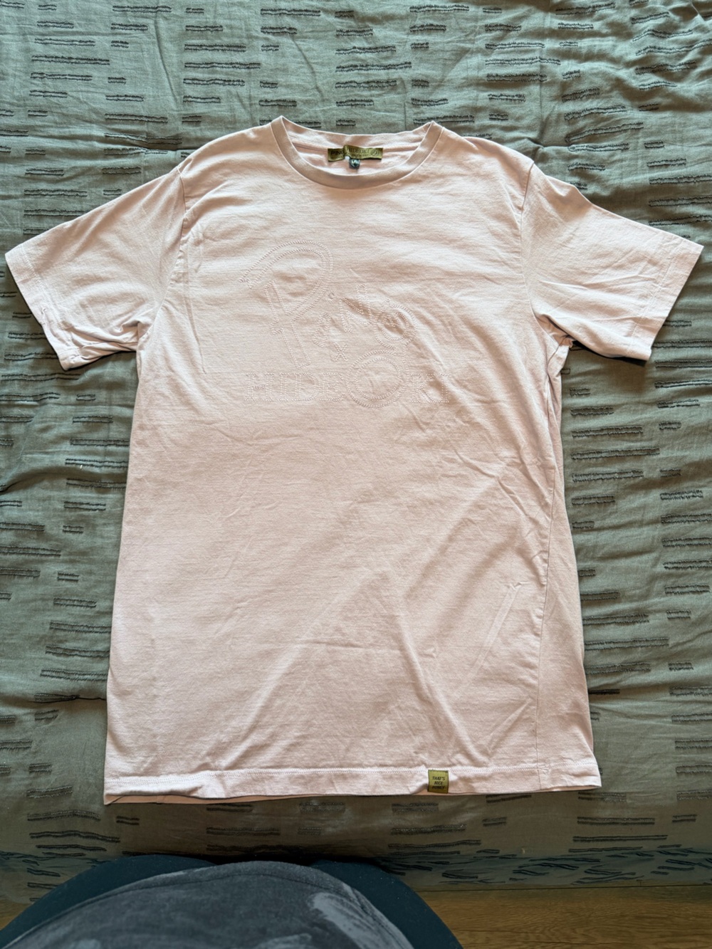 Men's Pale Pink Short-Sleeve Crewneck T-Shirt